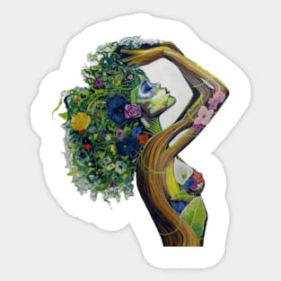 Earth: Surreal Portraits of Women Made Out of Nature Sticker